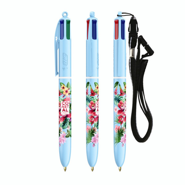 BIC® 4 Colours® Pastel + Lanyard