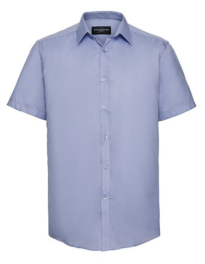 Russell Collection - Men´s Short Sleeve Herringbone Shirt