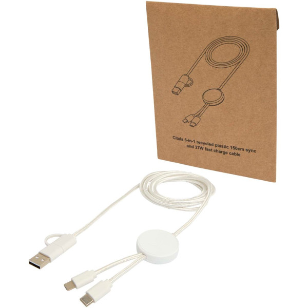 Citala 150 cm 5-in-1 Kabel aus recyceltem Kunststoff für Datenübertragung und 27W Schnellladung