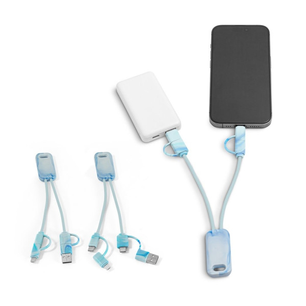 BERNERS. Superschnelles 6-in-1-USB-Kabel aus recyceltem PET (100% rPET)