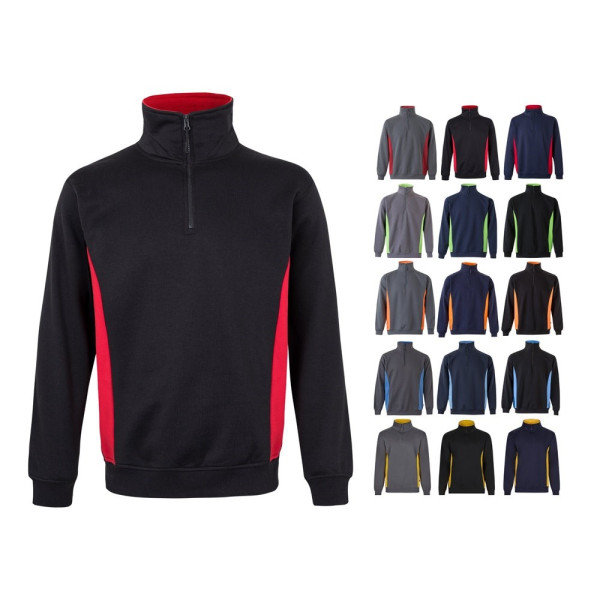 VL SVAROG. Zweifarbiges Frottee-Sweatshirt (260 g/m²), aus Polyester (65 %) und Baumwolle (35 %)