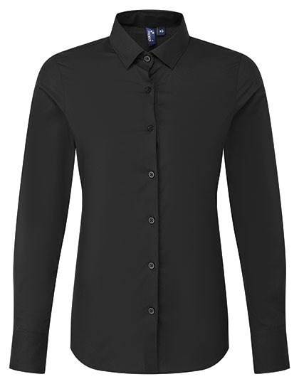 Premier Workwear - Women’s Long Sleeve ‘Recyclight’ Poplin Shirt