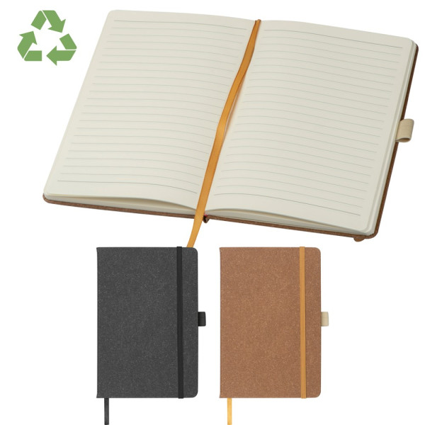 A5 Notizbuch mit recyceltem Ledereinband