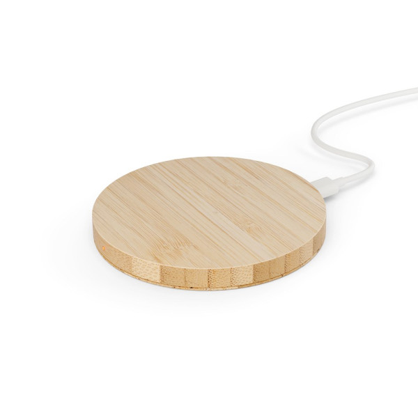 Wireless QI Charger Bamboo round