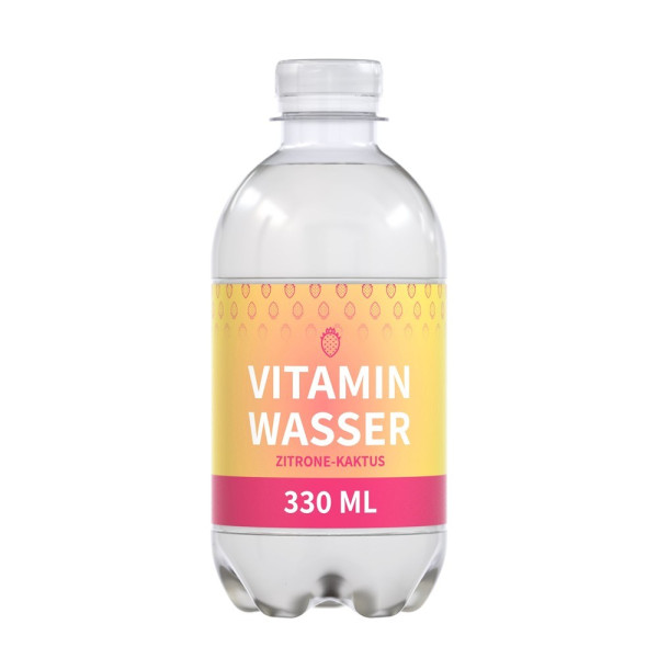 Zitrone-Kaktus Vitaminwasser, 330 ml (Pfandfrei, Export)