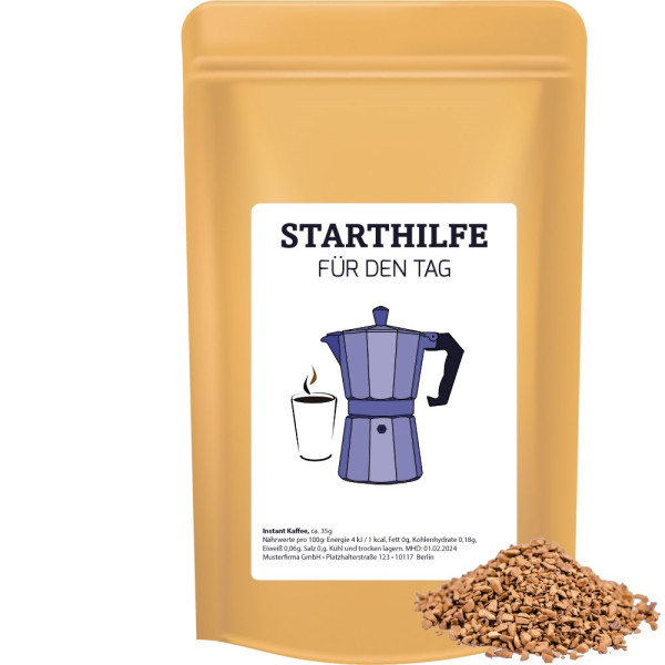 Instant Kaffee, ca. 35g, Standbeutel Midi