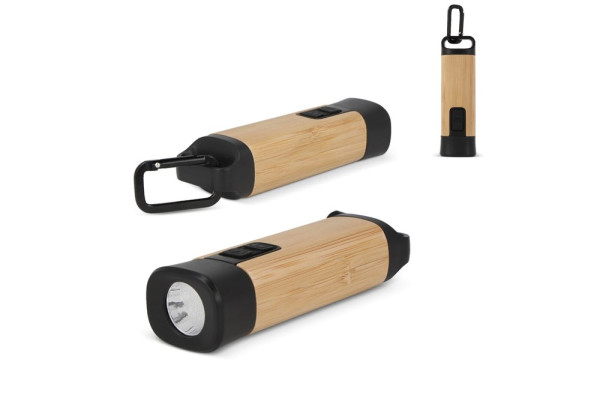 Wiederaufladbare R-ABS & Bamboo Taschenlampe