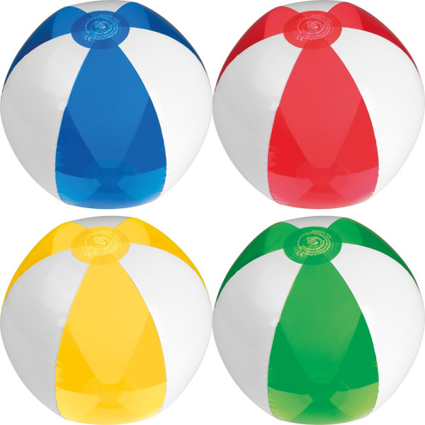 Strandball bicolour farbig/transparent